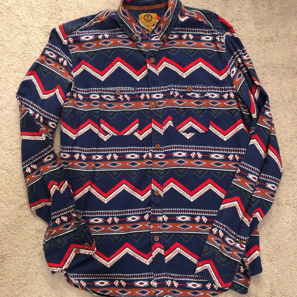 Men’s patterned button down shirt - Picture 1 of 3